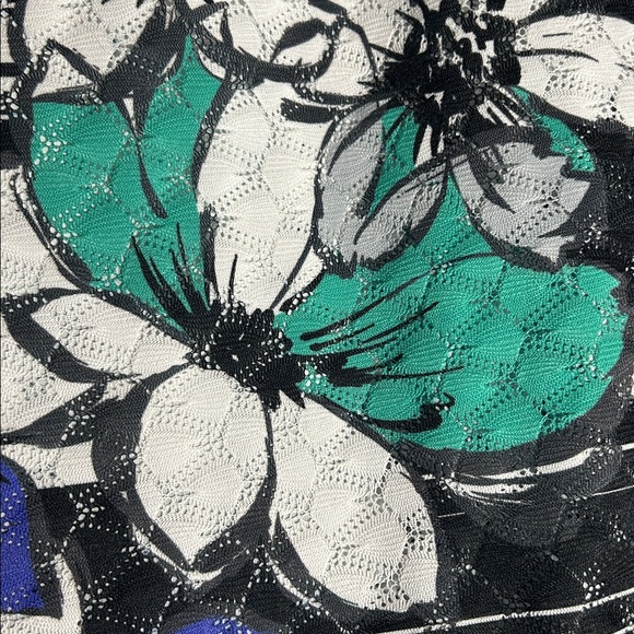 ALFRED DUNNER Tropical Cruise Vacation Spring Summer Cool Oversized Floral Top - Picture 9 of 14